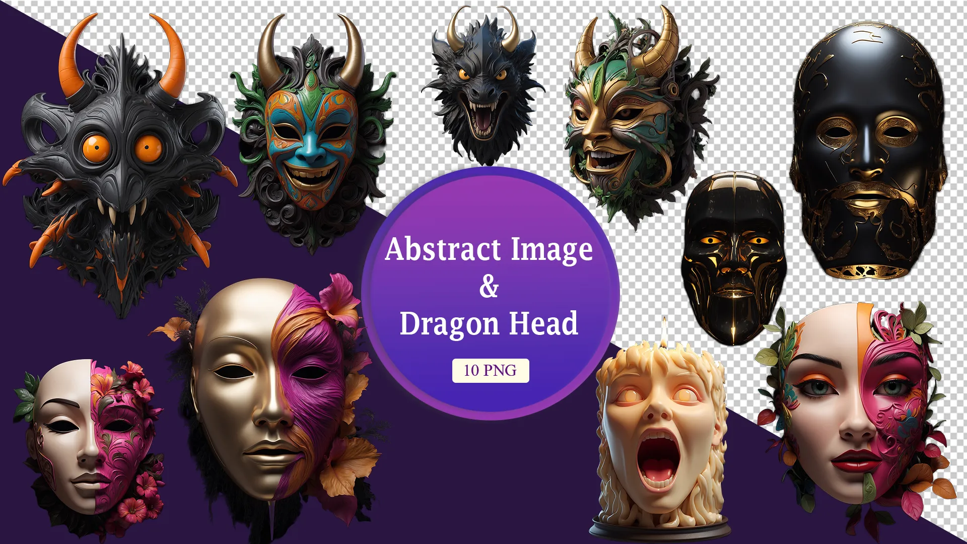 From Floral Fantasy to Fierce Dragons 3D Pack image